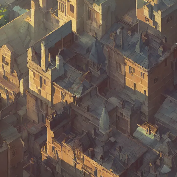 Prompt: isometric view of medieval buildings, seperated game asset, transparent background, cory loftis, james gilleard, atey ghailan, makoto shinkai, goro fujita, studio ghibli, rim light, exquisite lighting, clear focus, very coherent, soft painting