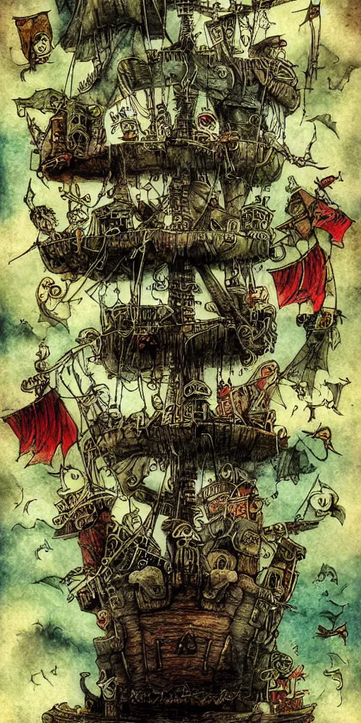 Image similar to a pirate scene by alexander jansson
