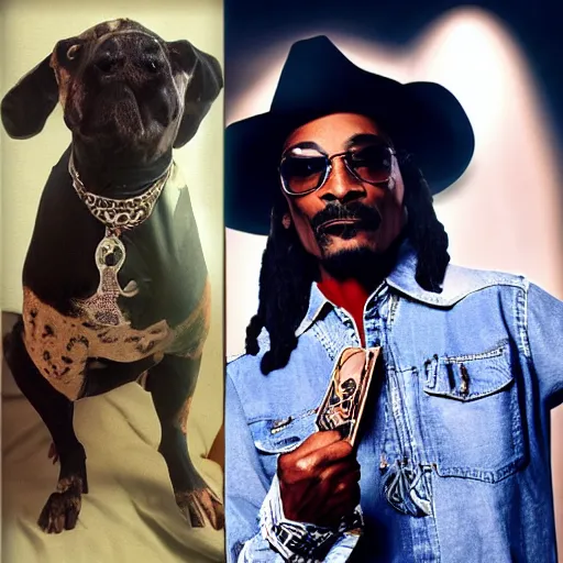 Prompt: cowboy snoop dogg holding a joint