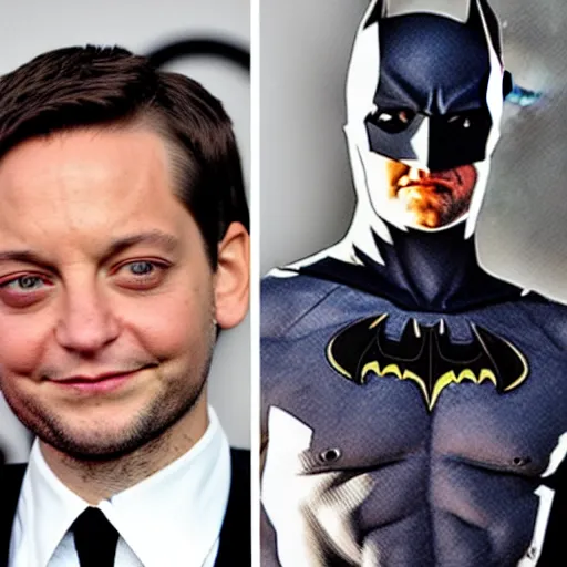 Image similar to Tobey Maguire as Batman