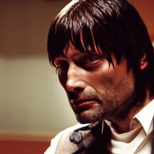 Image similar to Mads Mikkelsen starring in Pulp Fiction as main character