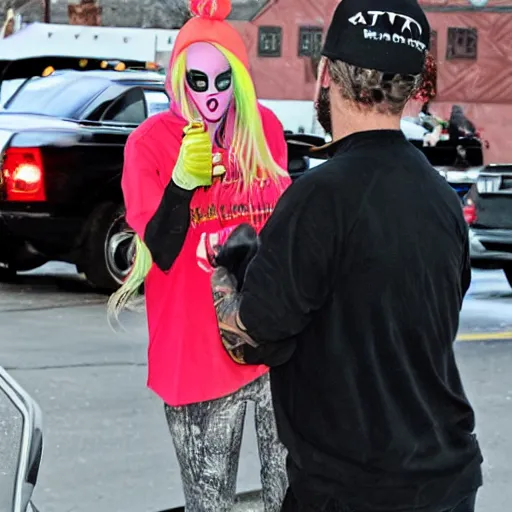 Prompt: paparazzi photo of jeffree star committing arson