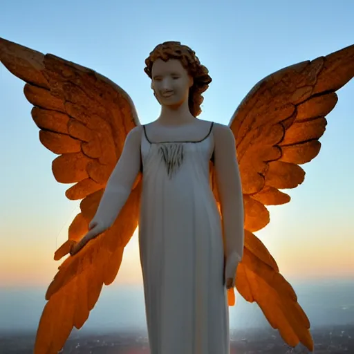 Image similar to angel in sunset