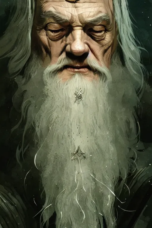 Prompt: gandalf the white, sorcerer, lord of the rings, tattoo, decorated ornaments by carl spitzweg, ismail inceoglu, vdragan bibin, hans thoma, greg rutkowski, alexandros pyromallis, perfect face, fine details, realistic shaded