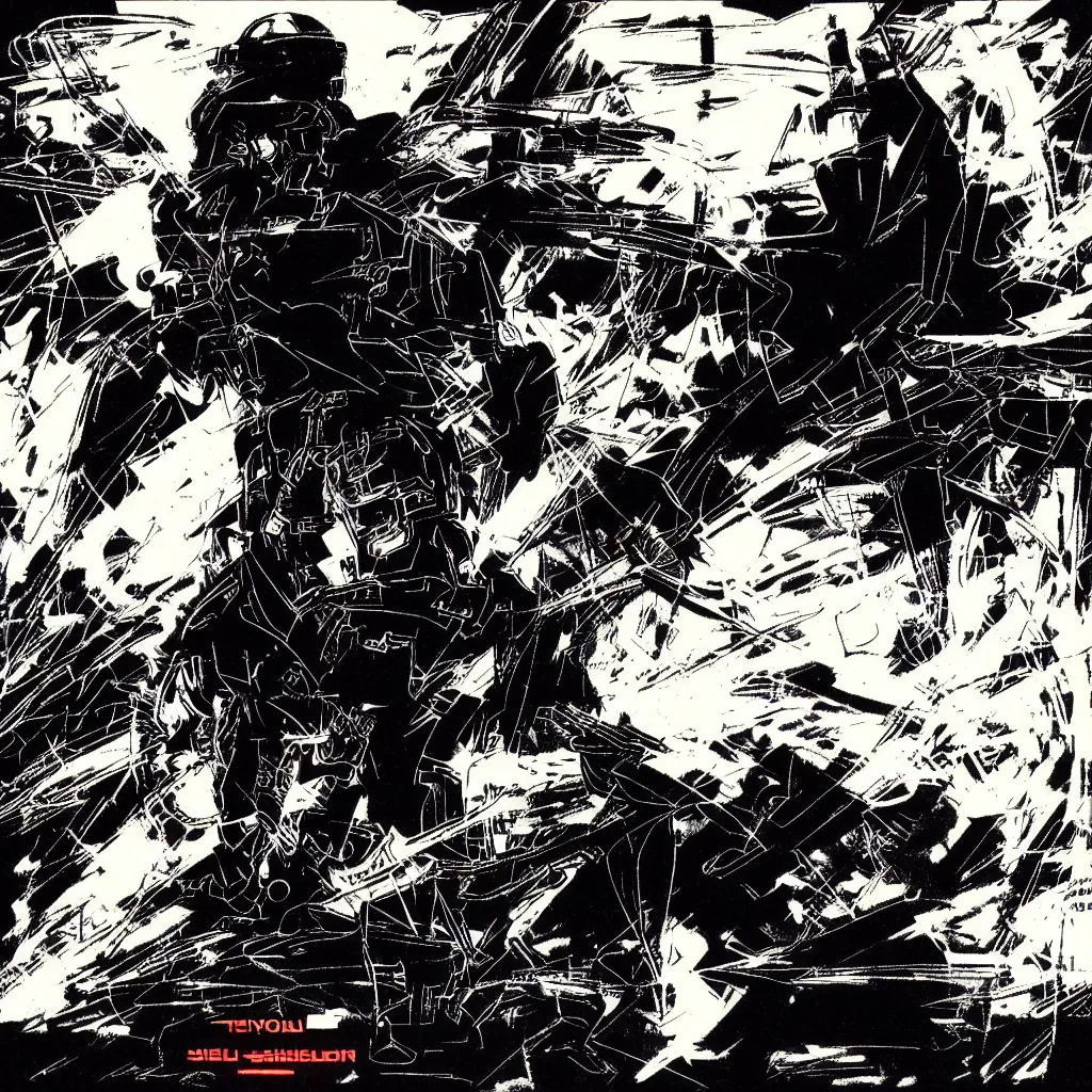 Prompt: 1 : 1 album artwork, technology sci - fi, 1 9 8 0's minimalistic, dark colours, gradients, analogue texture, desaturated colours, silly, neon synth wave, computer music, lo - fi, yoji shinkawa, japanese 1 9 8 0's album cover