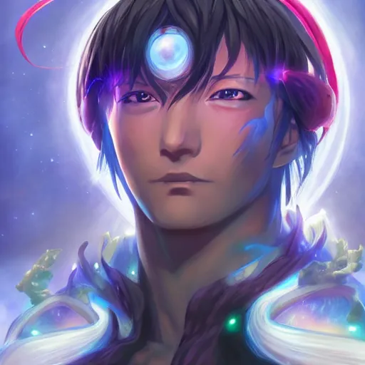 Image similar to anime portrait of the Singularity as a shaman yedi using dark force to eliminate trump as an anime antagonist by Stanley Artgerm Lau, WLOP, Rossdraws, James Jean, Andrei Riabovitchev, Marc Simonetti, and Sakimichan, trending on artstation