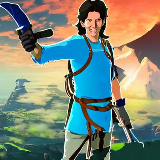 Image similar to Neil Breen in The Legend of Zelda Breath of the Wild