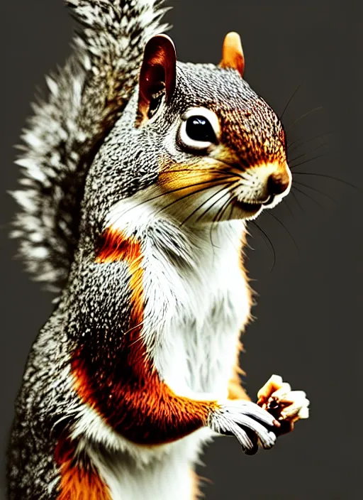 Image similar to photo of a cute squirrel in the style of stefan kostic, realistic, sharp focus, 8k high definition, insanely detailed, intricate, elegant, art by stanley lau and artgerm