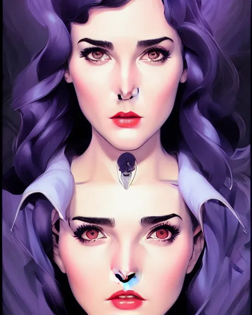 Image similar to a pin up and beautiful fashion charming dreamlke jennifer connelly, symmetrical face symmetrical eyes, character art, art by artgerm lau and wlop and and ilya kuvshinov and john singer sargent, joshua middleton comic art, frostbite 3 engine