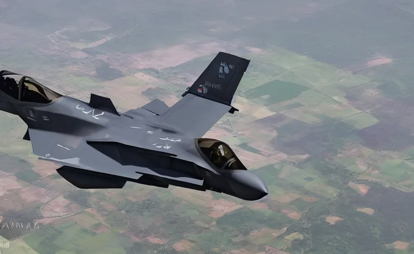 Image similar to panavia tornado and f 3 5 replica, top gun maverick, real aircrafts references, realistic paint job, falcon bms, arma 3, dcs world, designed by polestar, airforce photo, stunning, bokeh soft, shot on 1 5 0 mm, volumetric lightning, trending on instagram, by award winning photographer, symmetrical features