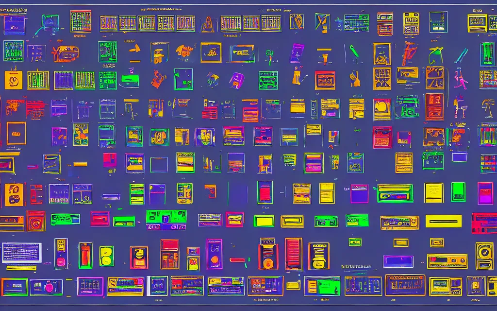 Image similar to logotype sheet that reads HAND ENTERTAINMENT SYSTEMS by peter saville in the style of snes, 16 bit, sprites