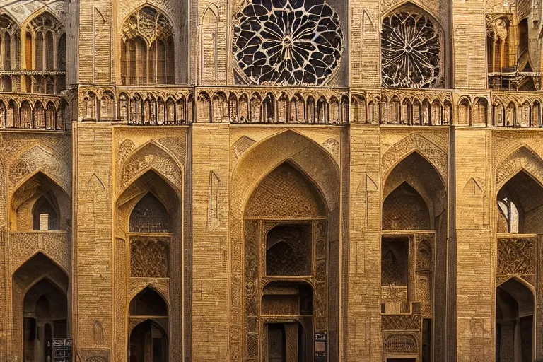 Prompt: award winning national geographic photograph of notre dame gothic cathedral in isfahan