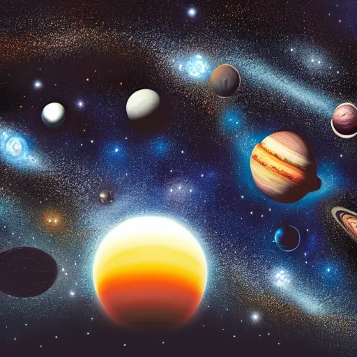 Prompt: Picture Of Solar System as a Galaxy