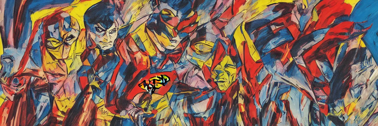 Image similar to abstract comic book art of people, dc comics, modern art,