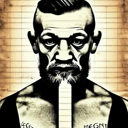 Image similar to portrait of conor mcgregor as e mahatma gandhi portrayed. digital art trending on artstation