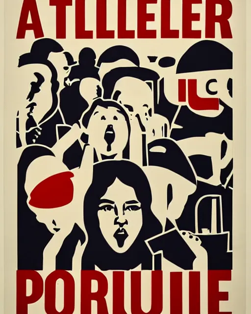 Image similar to a poster by atelier populaire