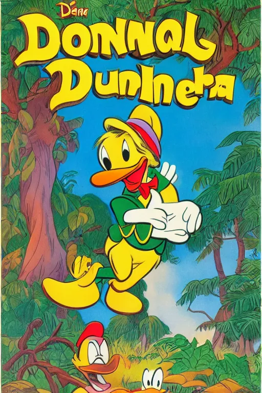Image similar to donald ducks and friend adventure in the jungle by carl barks