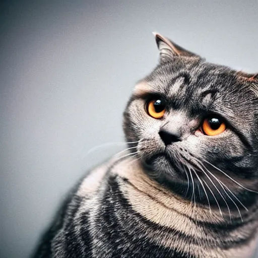 Prompt: portrait photo of scottish fold cat, soldier clothing for cats, pure grey fur, highly detailed, high resolution, cosplay photo, stunning, bokeh soft, trending on facebook, by professional photographer, shot with a canon