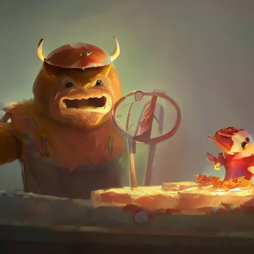 Image similar to portrait of viking toast, bread type pokemon, strong pixar wonder bread warrior, volumetric lighting, dynamic composition, art by sachin teng and sergey kolesov and ruan jia and heng z, scifi, fantasy, hyper detailed, ultra realistic, sharp focus, wildlife photography, national geographic, octane render, concept art