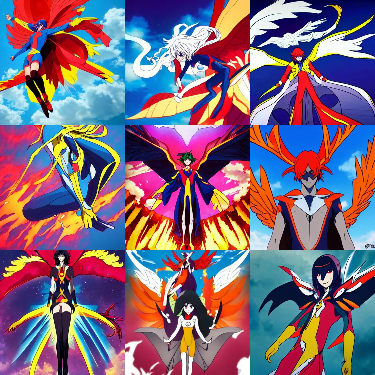 Prompt: god phoenix from gatchaman