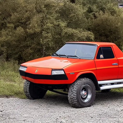 Image similar to a Lamborghini pickup truck