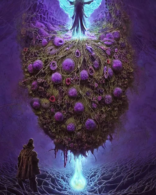 Image similar to the platonic ideal of flowers, rotting, insects and praying of cletus kasady carnage thanos dementor wild hunt doctor manhattan chtulu mandelbulb mandala howl's moving castle the witcher davinci heavy rain, d & d, fantasy, ego death, decay, dmt, psilocybin, concept art by greg rutkowski and ruan jia