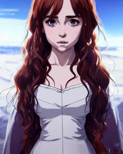 Prompt: portrait Anime as emilia clarke game of thrones girl cute-fine-face, brown-red-hair pretty face, realistic shaded Perfect face, fine details. Anime. game of thrones white-curly-hair realistic shaded lighting by Ilya Kuvshinov katsuhiro otomo ghost-in-the-shell, magali villeneuve, artgerm, rutkowski, WLOP Jeremy Lipkin and Giuseppe Dangelico Pino and Michael Garmash and Rob Rey