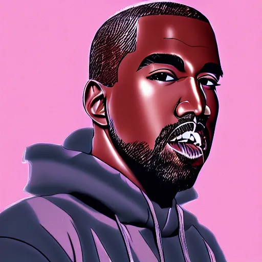 Image similar to key visual of kanye west, anime style