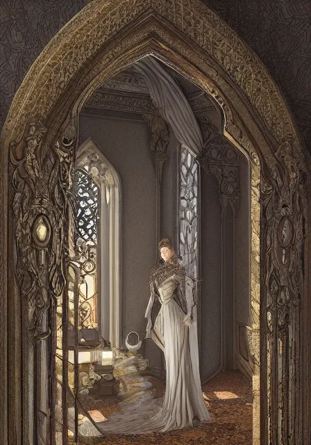 Prompt: castle, intricate, elegant, highly detailed, digital painting, artstation, concept art, smooth, sharp focus, illustration, pre - raphaelite style