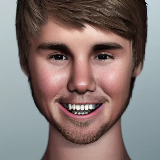 Image similar to hyperrealistic dslr film still of justin beiber with 2 giant front teeth, stunning 8 k octane comprehensive 3 d render, inspired by istvan sandorfi & greg rutkowski & unreal engine, perfect symmetry, exaggeratedly large teeth, dim volumetric cinematic lighting, extremely hyper - detailed, incredibly real lifelike attributes & flesh texture, intricate, masterpiece, artstation