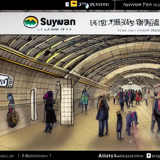 Image similar to a subway station overrun by bees, trending on art station