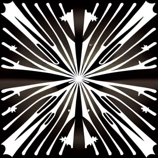 Prompt: vector art panel for cnc plasma, laser, unique modern star design pattern