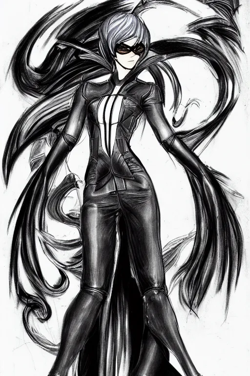 Image similar to Sketch of fully clothed Bayonetta! by Da Vinci