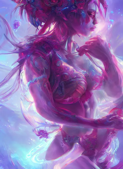 Image similar to dreamscape, female, ross tran!!!, vivid colors, anatomical, highly detailed sculpture, intricate detailed, ommatidia, 8 k, cinematic atmosphere, post - processing