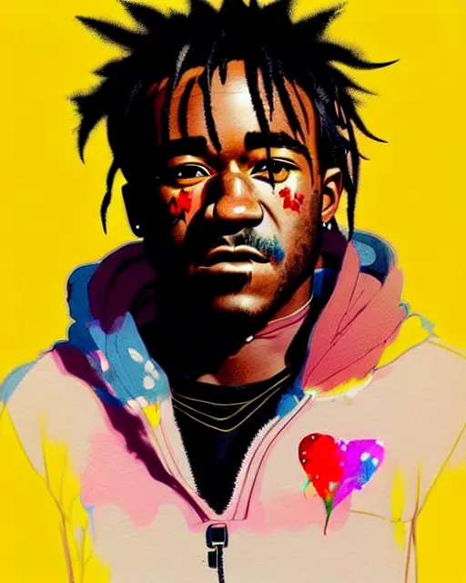 Image similar to a ultradetailed beautiful panting of lil uzi vert, by conrad roset, greg rutkowski and makoto shinkai, trending on artstation