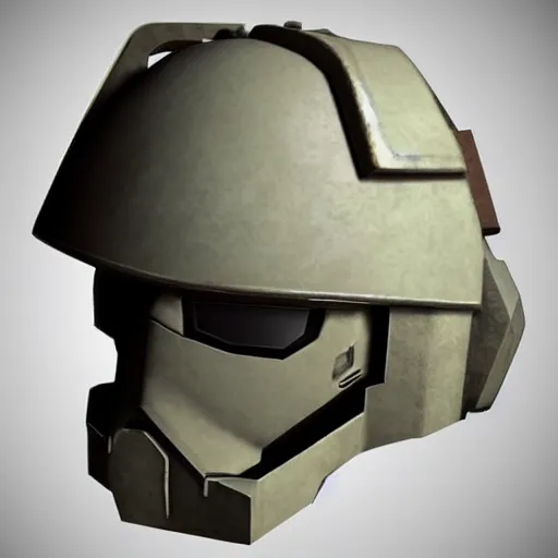 Image similar to sci fi recon trooper helmet enclosed soldier helmet concept art