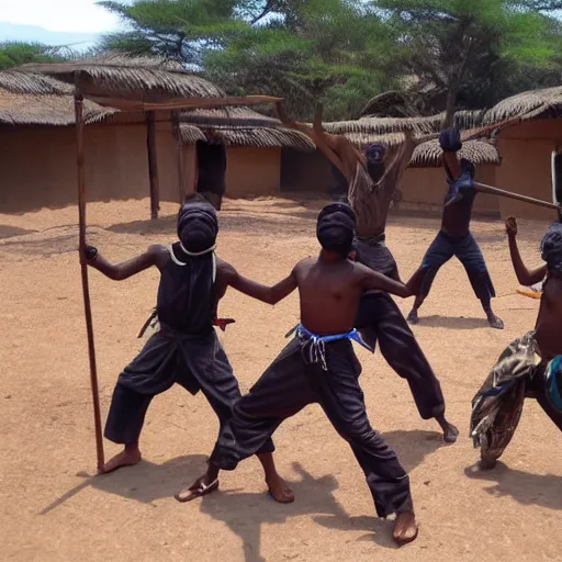 Image similar to african ninjas