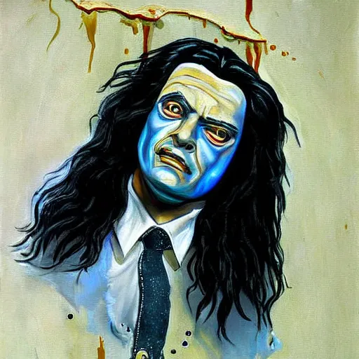 Prompt: tommy wiseau painting by dali