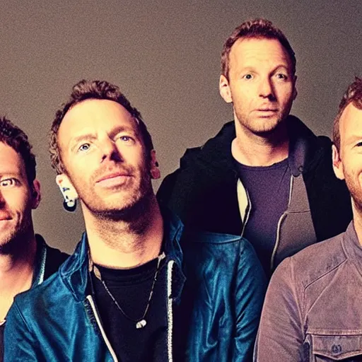 Image similar to The band Coldplay if they would've decide to try and make music