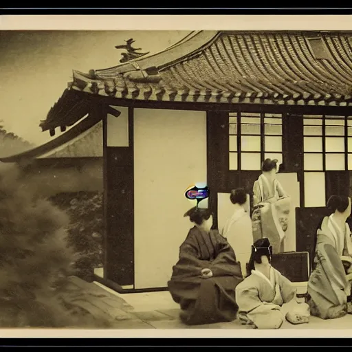 Prompt: vintage photo of edo era japan, realistic, high detail, cinematic