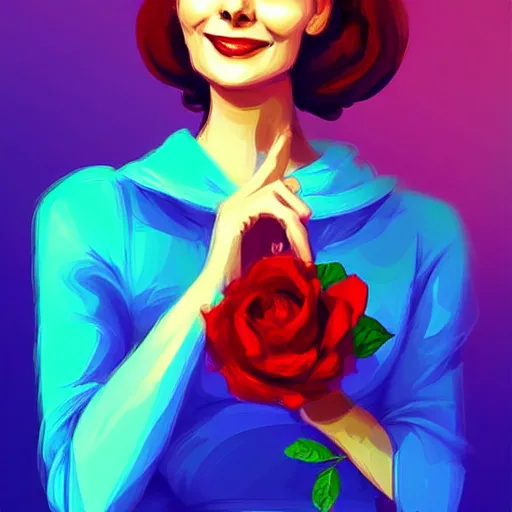 Image similar to beautiful charming goddess of sunshine and roses, inspired by audrey hepburn and tina fey, character art portrait, deviantart artstation, by alena aenami, by michael whelan, behance hd, bokeh