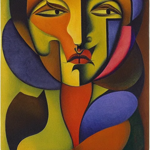 Image similar to floral face portrait by leonetto cappiello and wojciech siudmak and ernst fuchs, anni albers, oil on canvas