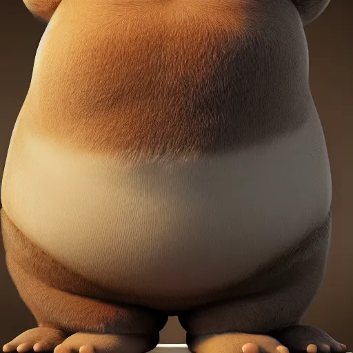 Image similar to fat belly anthropomorphic furry, octane render, high definition, detailed