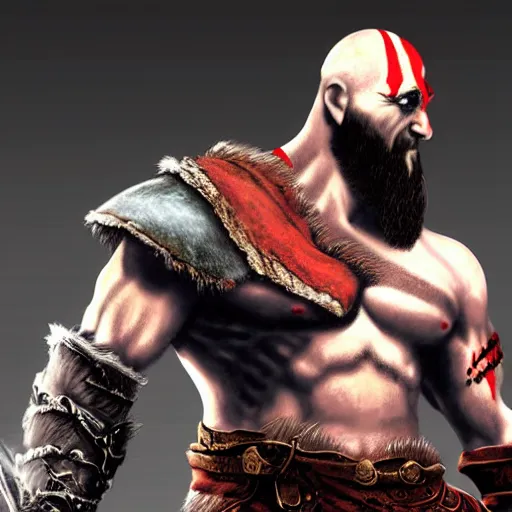 Prompt: concept art kratos the god of war