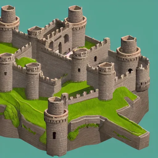 Image similar to an impenetrable fortress castle on a cliff