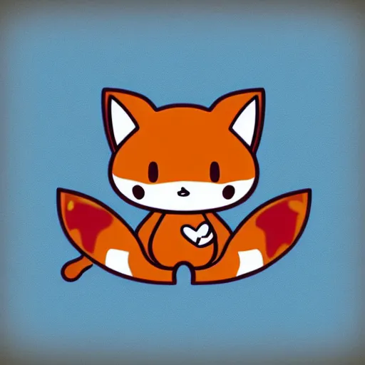 Image similar to new Sanrio character concept of a cute cartoon fox