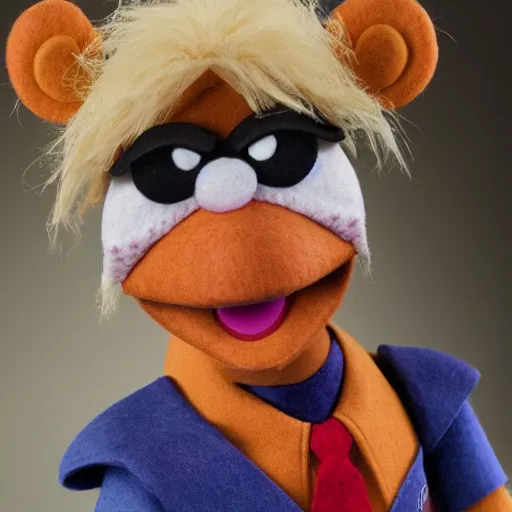 Prompt: as a muppet. highly detailed felt. hyper real photo. 4 k.