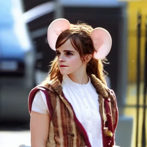 Image similar to Emma Watson as a mouse