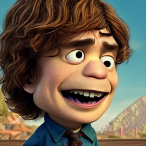 Image similar to peter dinklage as a pixar character