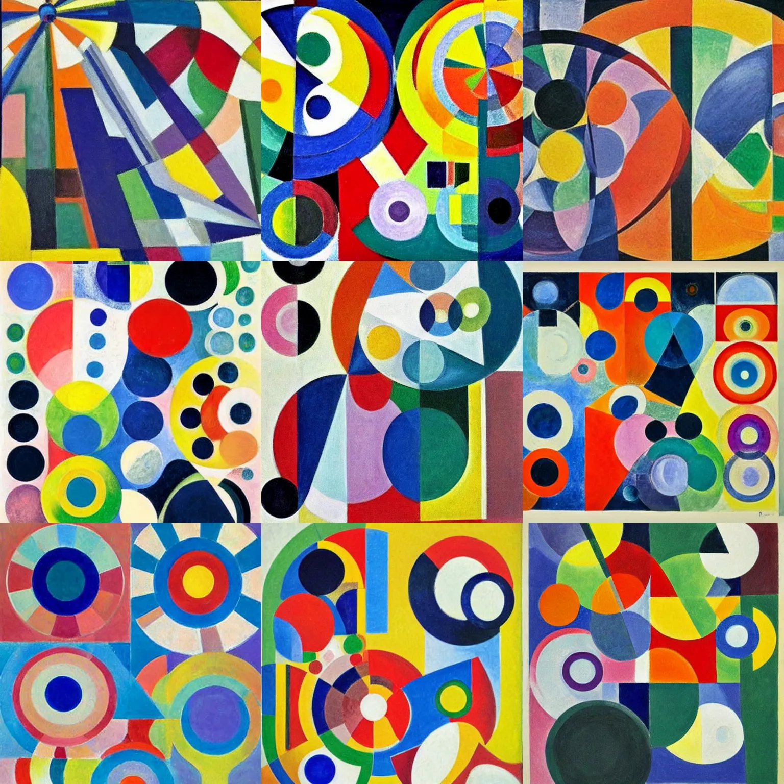 Prompt: an artwork by robert delaunay